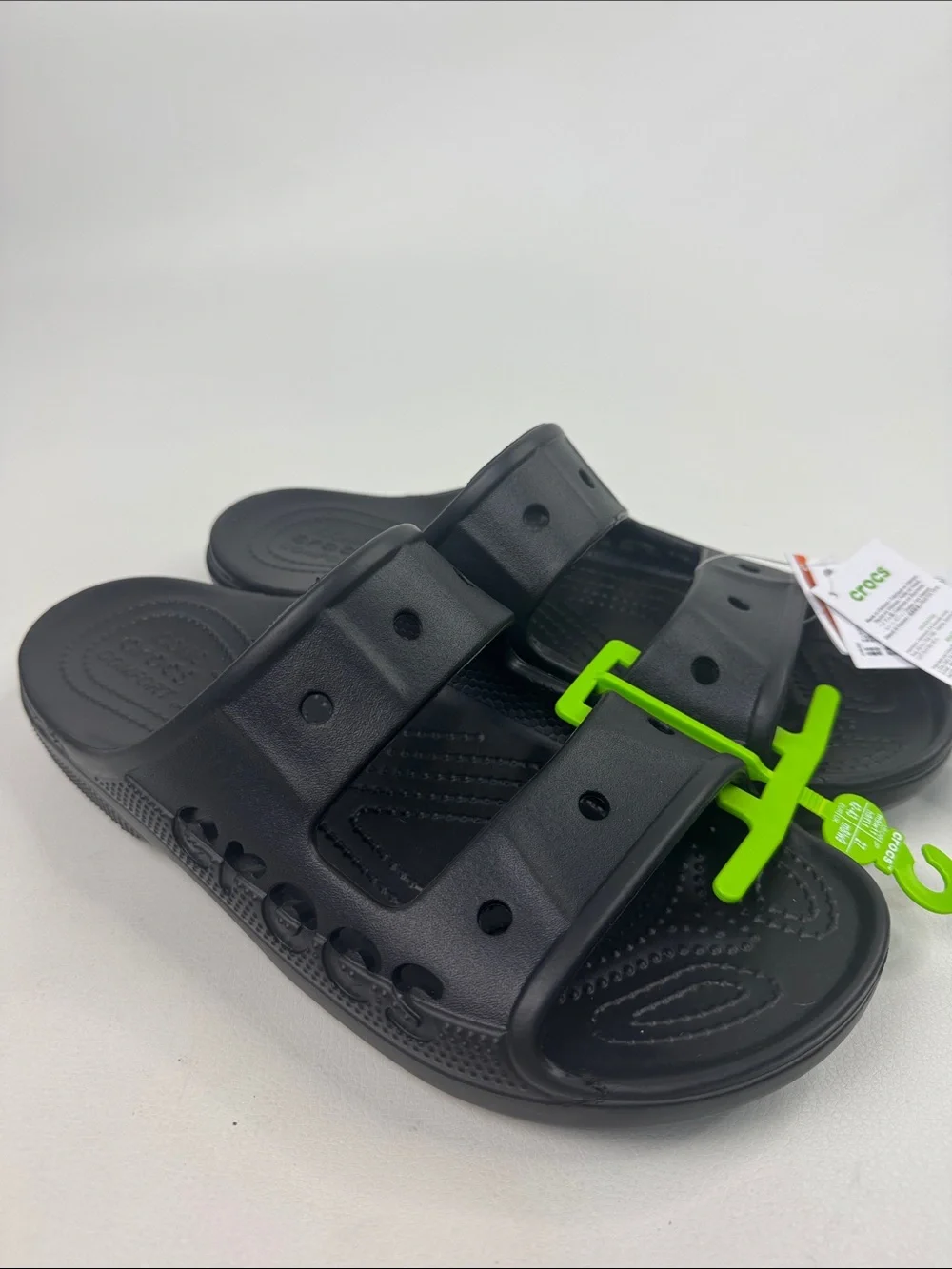 CROCS Baya UNISEX Black Slide Sandals sliders Open Toe Mens 9, Women’s 11 NEW